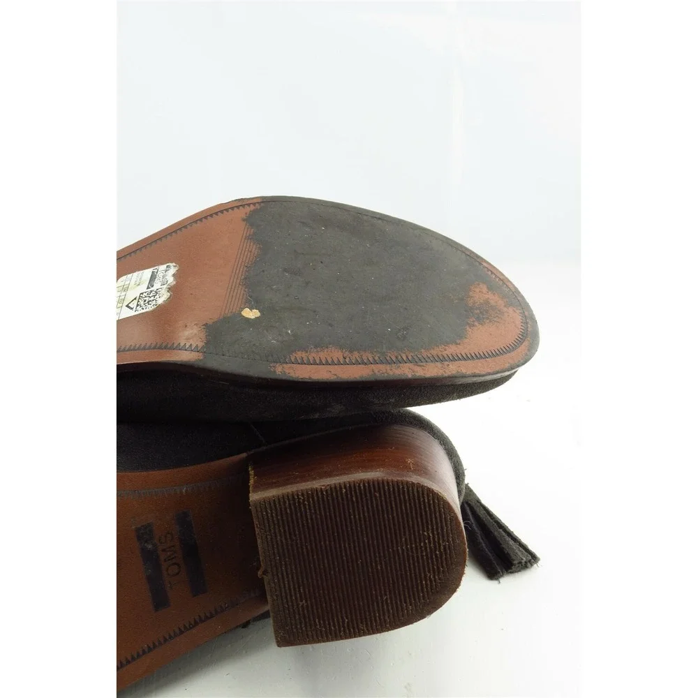 Toms Boot Sz 9 M Short‎ Boots Almond Toe Gray Leather Women